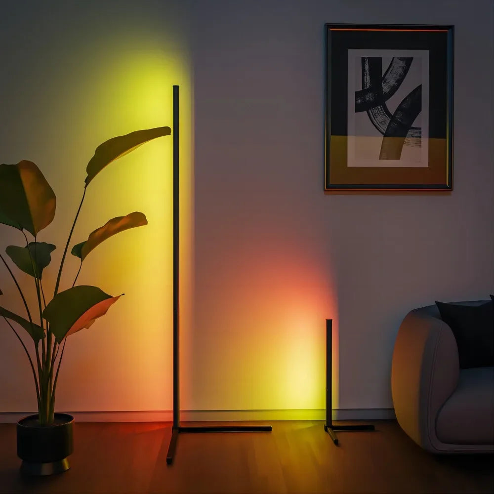 Smart LED Floor Lamp RGB Remote & APP Control Music Sync Corner Lighting Timer Mood Standing Lamp for Living Room Gaming