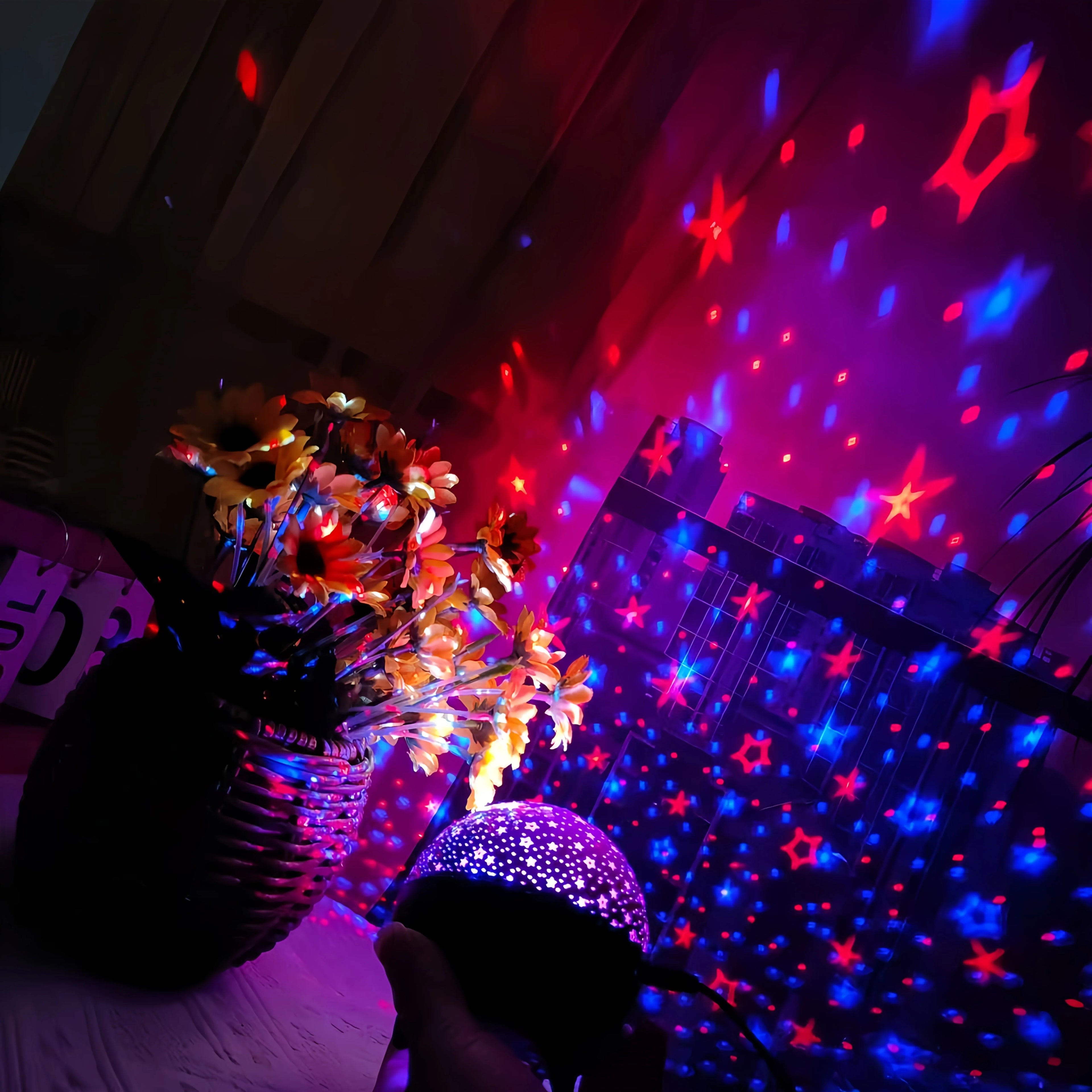 Starry Sky Projector Light 7Modes LED Night Light Galaxy Moon Ambient Light for Kids Room Decor Christmas Birthday Gift USB Plug