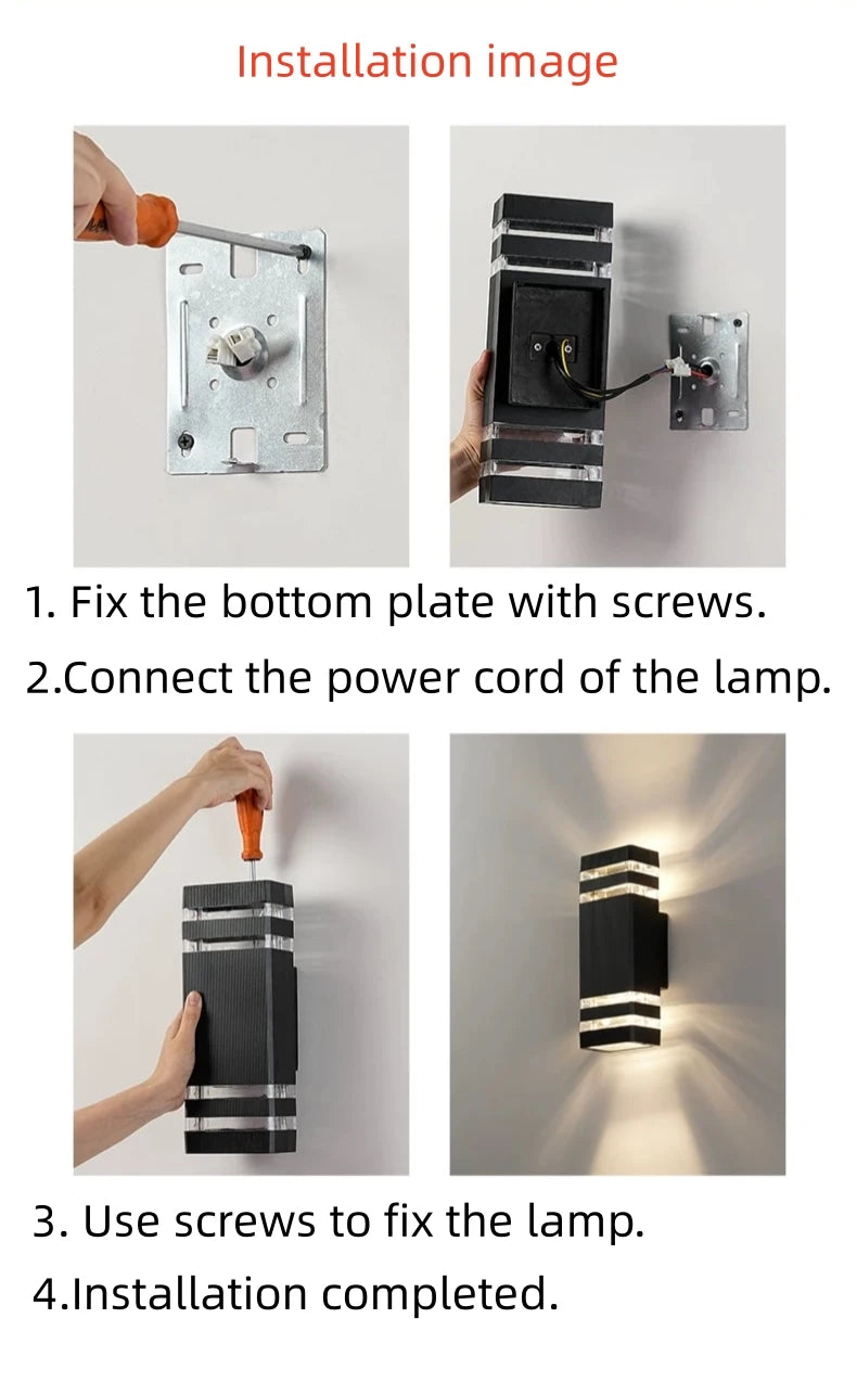 Outdoor wall lights Exterior wall waterproof led wall washers Hotel entrance Upper and lower double-headed pillars Outdoor light