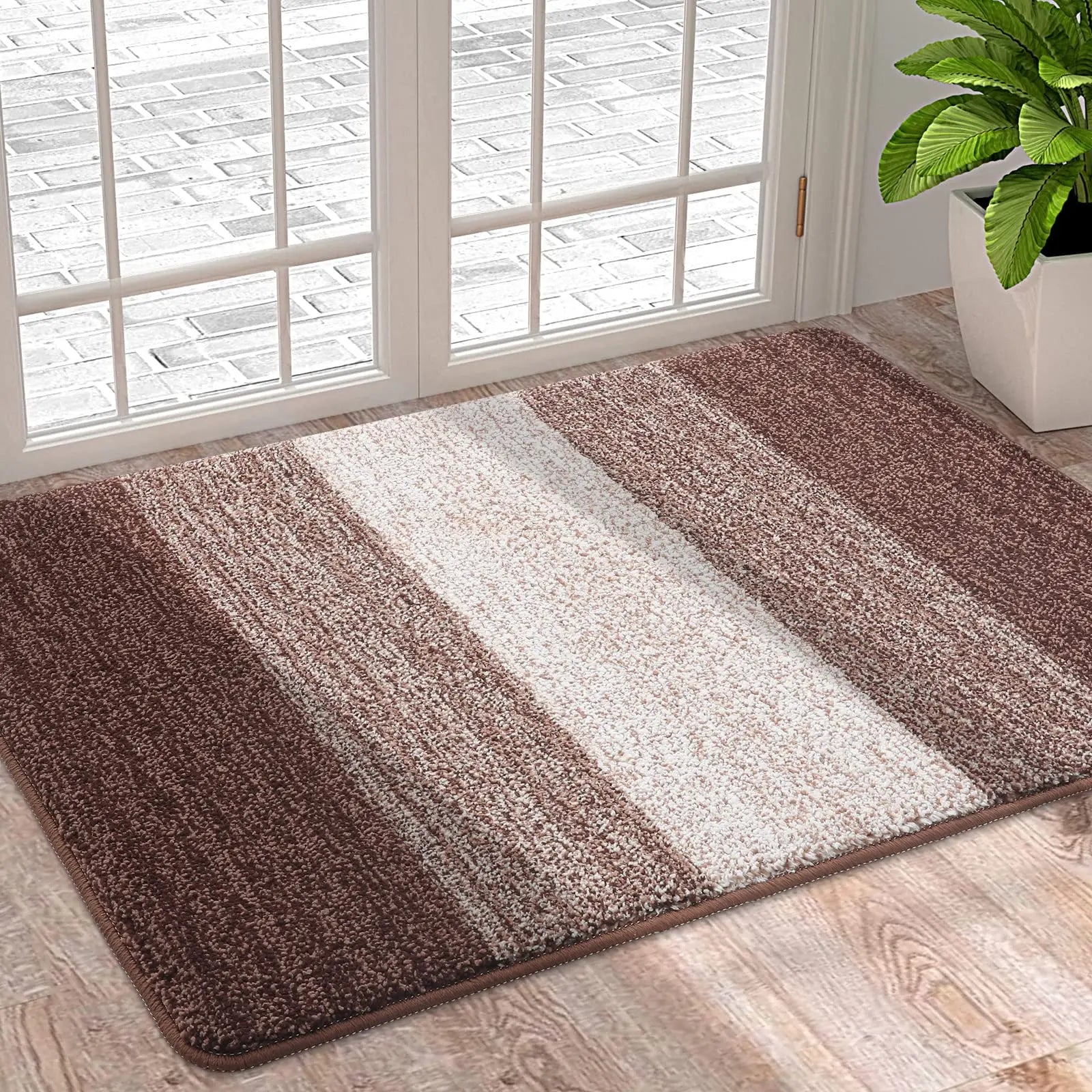 Kitinjoy Door Mats Indoor For Front Back Door Machine Washable Soft Doormats Dirt Trapper Door Mat Super Absorbent Entrance Rugs