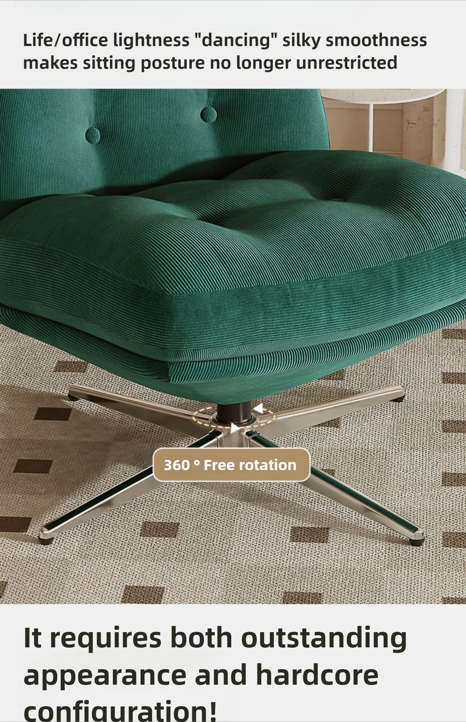 Light Luxury Single Sofa Chair – Bauhaus Medieval Leisure Accent Chair