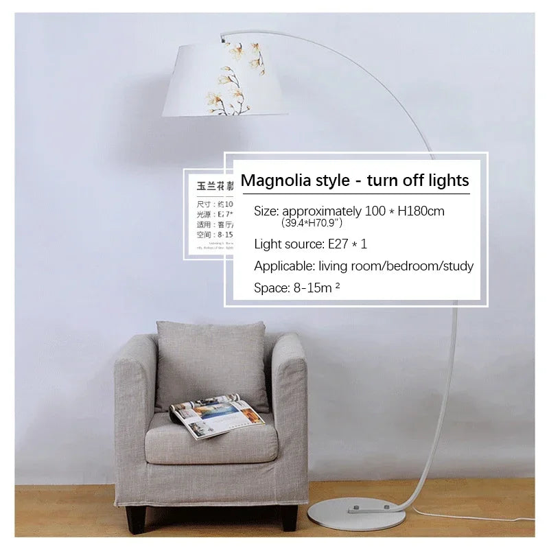OULALA Nordic  Fishing Floor Lamp Modern Family Beside The Sofa LED Decorative Standing Light