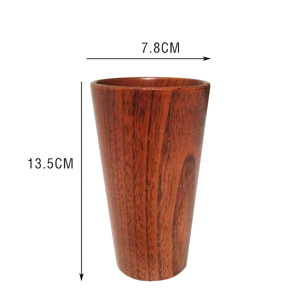 Elegant Solid Wood Teacup – New Chinese Style Anti-Scalding Water Cup