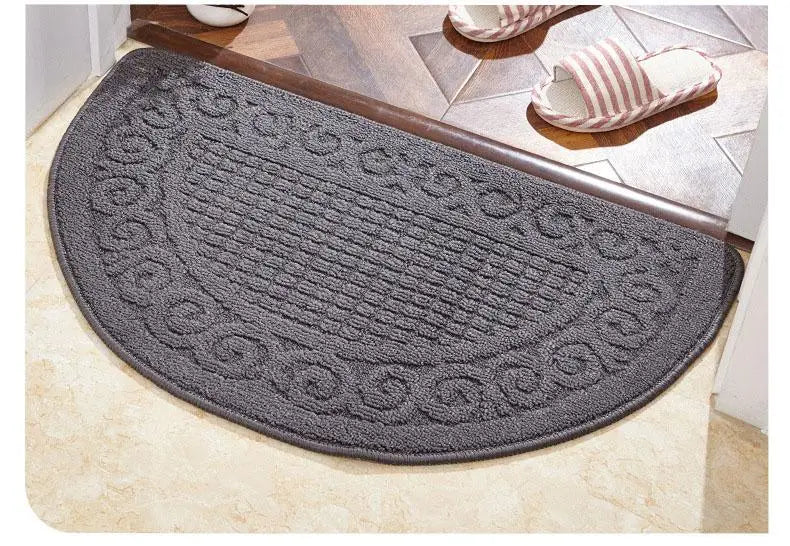 Rubber Half-Round Doormat – Non Slip Durable Entrance Rug for Home Indoor Use