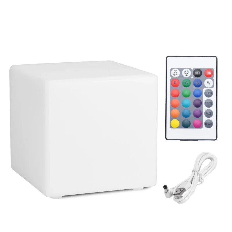 16 Colors LED Cube Night Light Creative Square Indoor Decorative Lamp RGB Desk Light for Children Bedroom Table Lamp Christmas