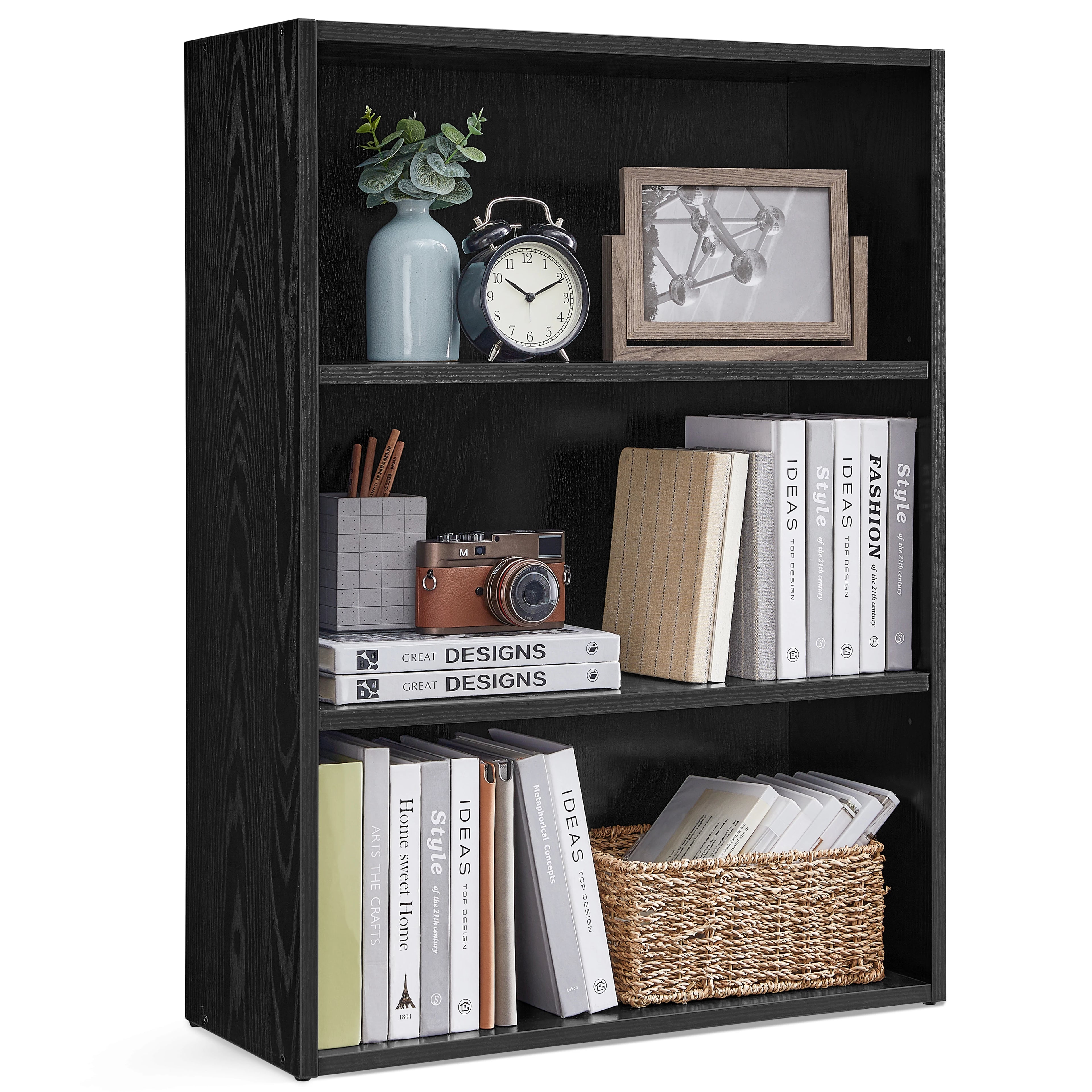 3-Tier Open Bookshelf – Compact Storage Shelf for Living Room
