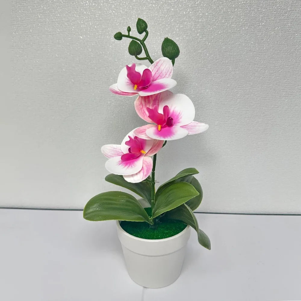 Creative 26cm Simulated  Orchid DIY Gifts Artificial Flower Bonsai Faux Flowers for Home Wedding Decor