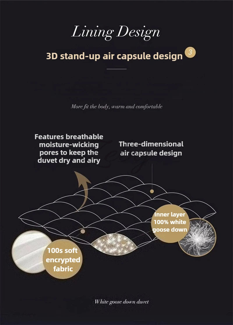 High Grade 100% White Goose Down Quilt Winter Warm Feather Duvet Queen King Cozy Lightweight 3D Bread Comforter Pinch Pleated