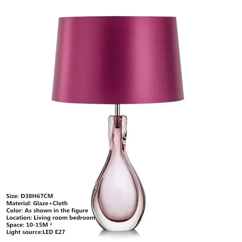 Nordic Modern Glaze Table Lamp Fashionable Art  Iiving Room Bedroom  Hotel LED Personality Originality Desk Light