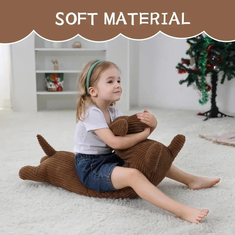 Long Sausage Dog Body Pillow Dachshund Stuffed Doll Large Dog Decorative Body Pillow Sleeping Back Cushion Livingroom Decoration