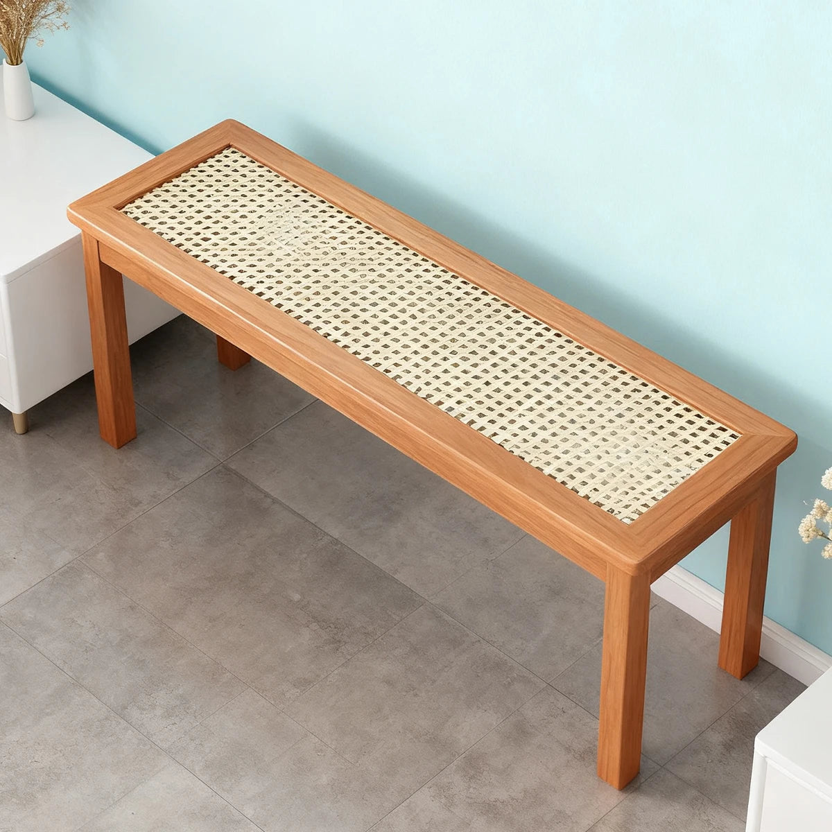 Multi-Use Bamboo Bench – Lightweight Long Seat for Home & Balcony