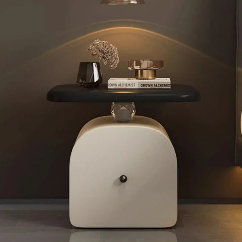 Modern Unique Bedside Table Cute Style Design Glamour Luxury Nightstands Trendy Storage Mesita De Noche Bedroom Furniture