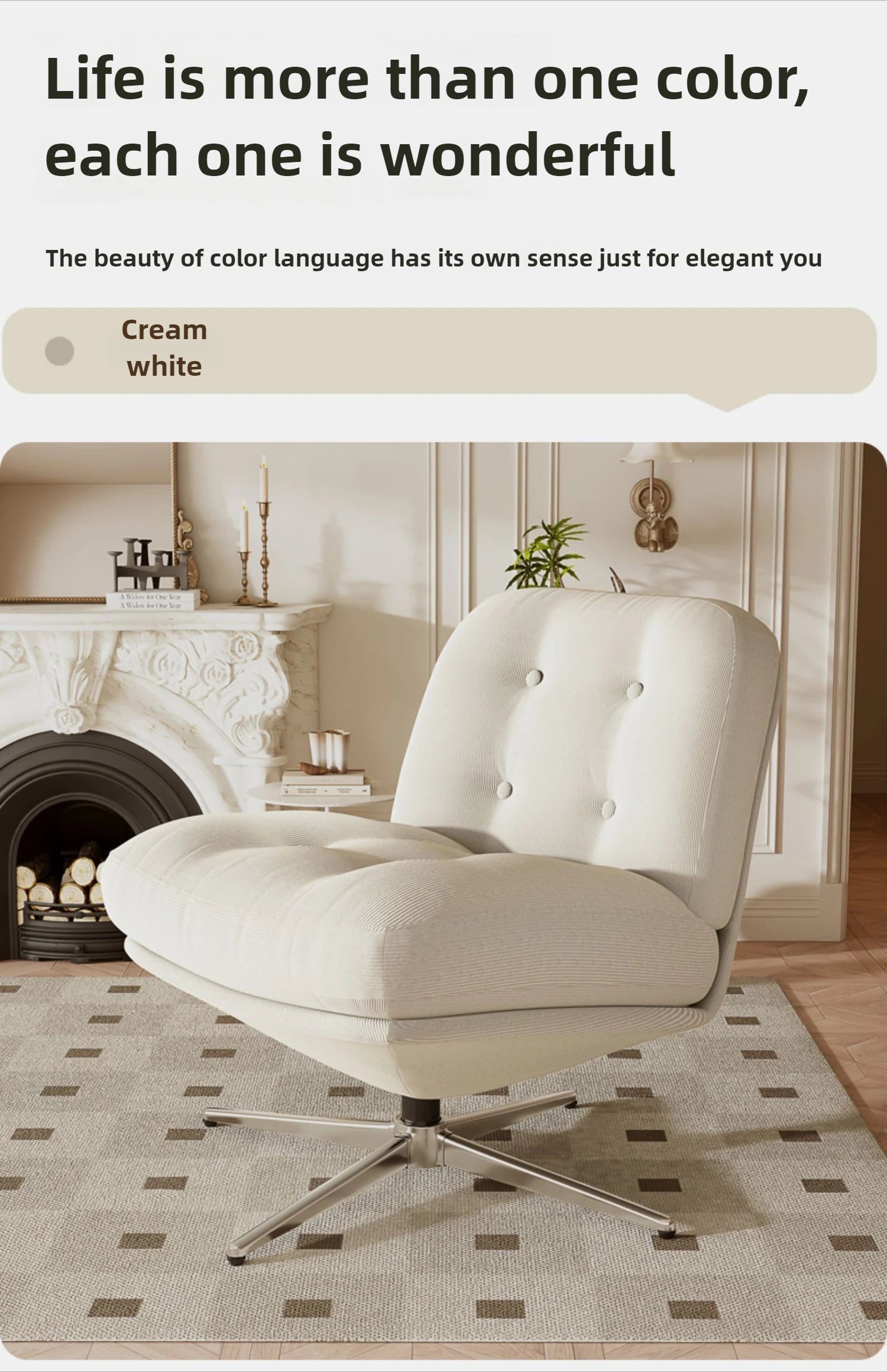 Light Luxury Single Sofa Chair – Bauhaus Medieval Leisure Accent Chair