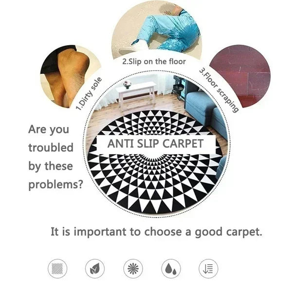 Japanese Koi Fish Round Rug Zen Living Room Living Room Bedroom Home Decoration Carpet