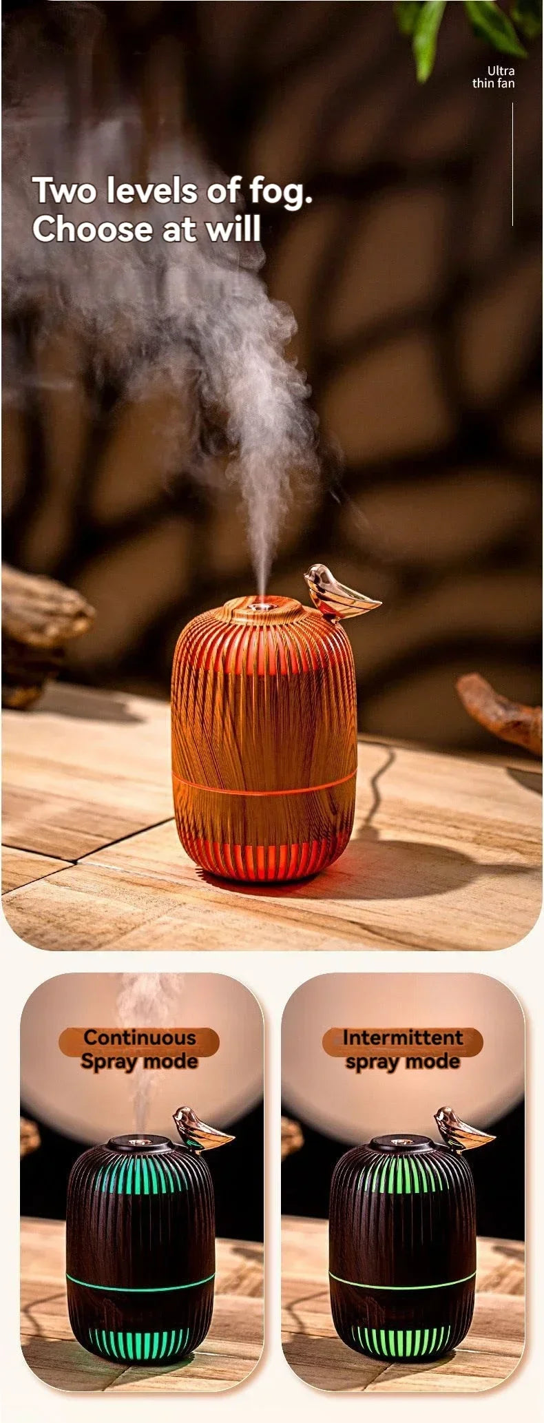 Dreambird Humidifier Home Office Desktop Atmosphere Light Air Water Humidifier Gift