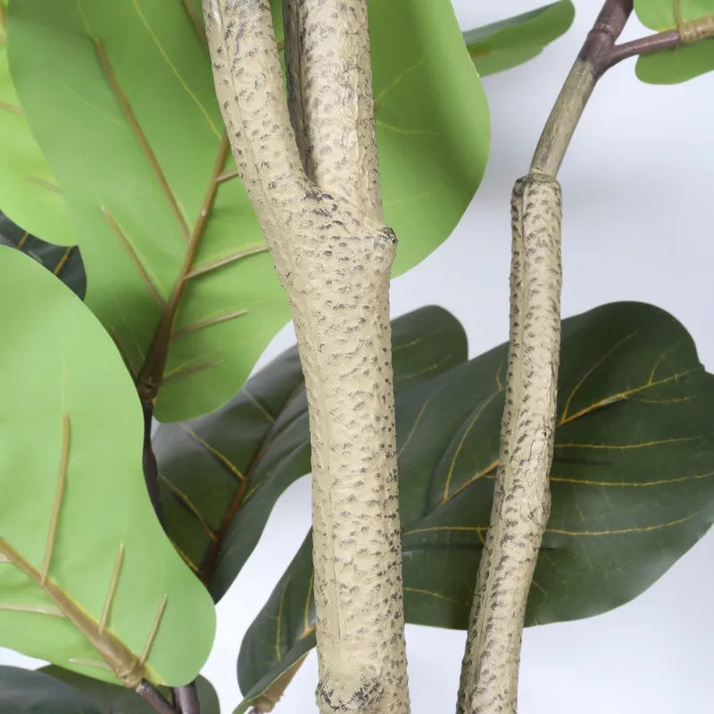 Real Touch Fake 6FT Artificial Fiddle Leaf Fig Tree Indoor Plant 1pc Set For Home Office Living Room Corner Decoration