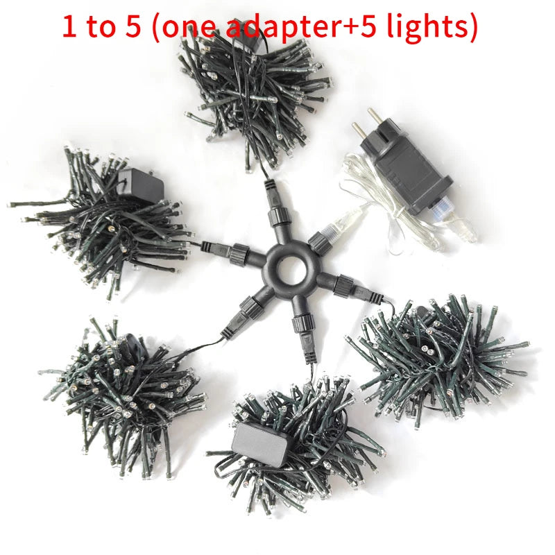 LED Firecracker Meteor Light String Garden Tree Hanging Light Landscape Decoration Colorful Lights Arrangement Lights