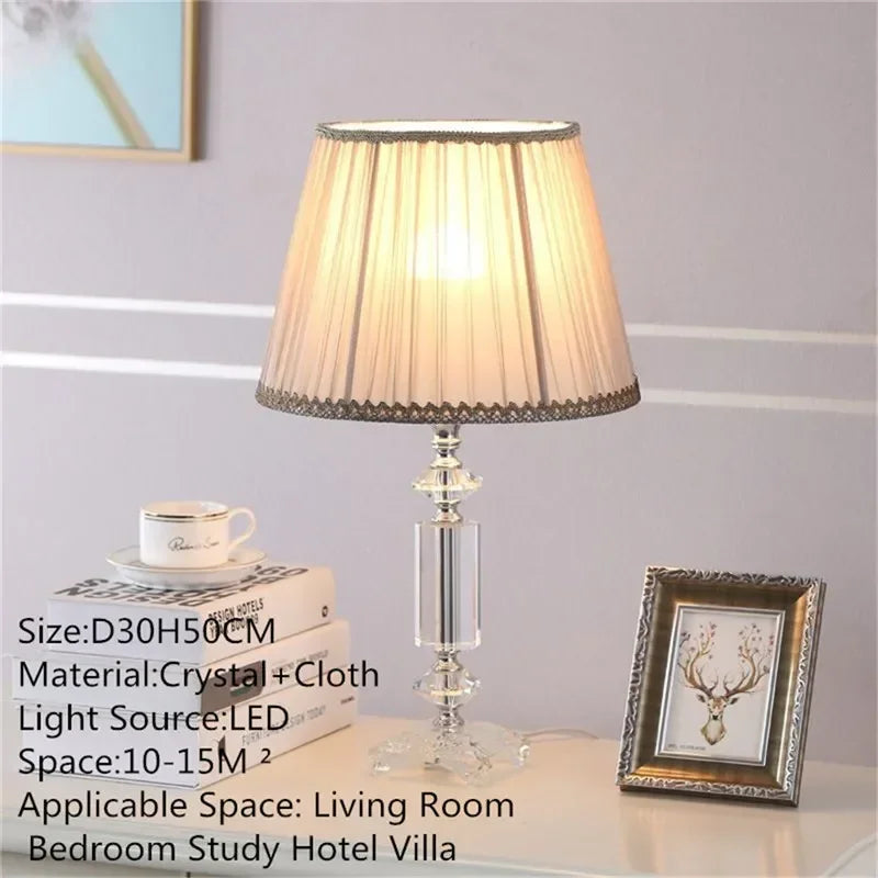Luxury Crystal Table Lamp  Fashion Modern Living Room Bedroom Study Villa Hotel Home Decoration Lightled lamp led lamp