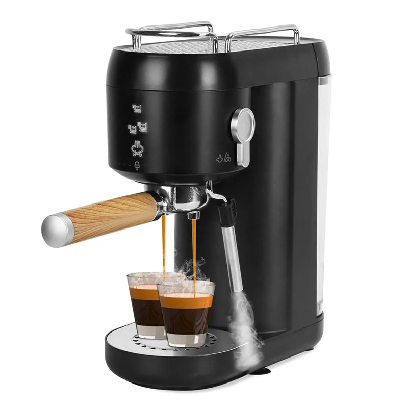 Professional Electric Espresso Coffee Maker – 15 Bar Italian Machine with Automatic Milk Frother