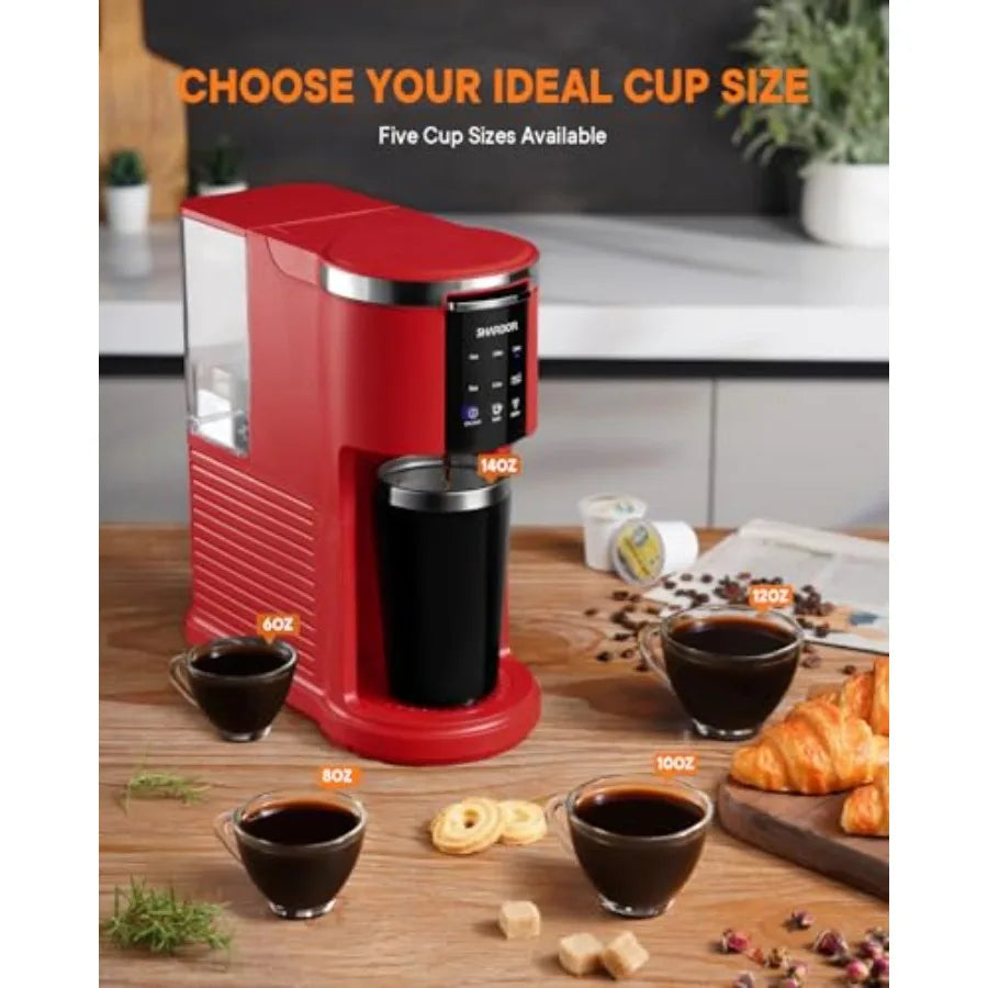 3-in-1 Single Serve K-Cup Coffee Maker – Pod, Ground Coffee & Tea Brewer (6–14 oz)