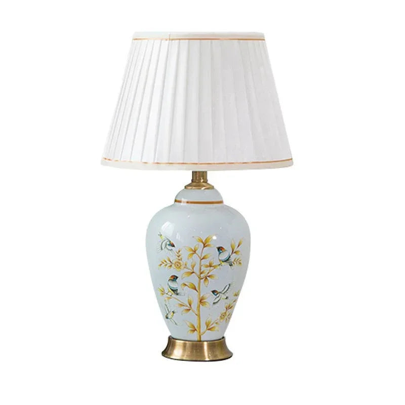 CEDRIC Contemporary ceramics Table Lamp American luxurious Living Room Bedroom  Bedside Desk Light Hotel engineering Decorative
