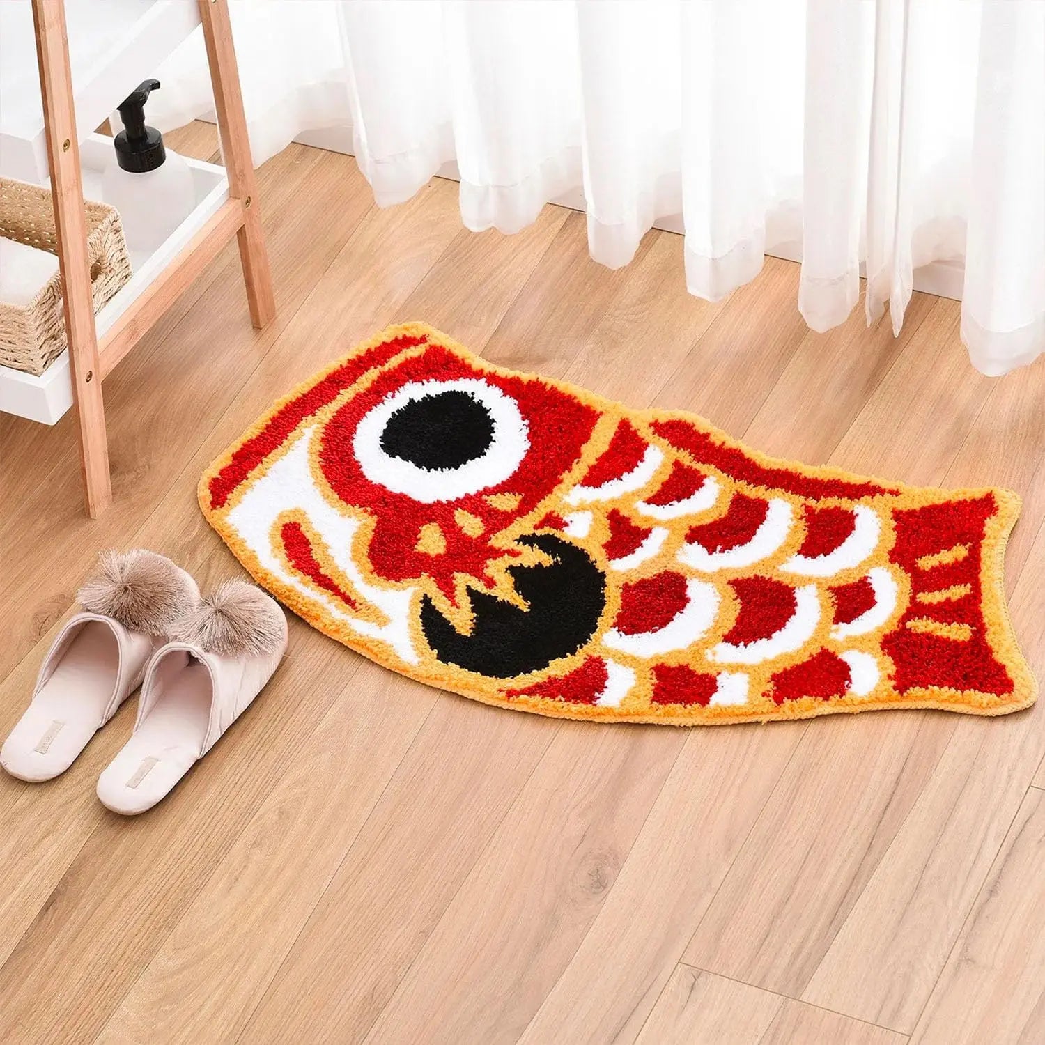 Fish Carp Alien Quirky Home Entry Door Mat Soft and Comfortable Living Room Sofa Coffee Table Bedroom Bedside Rugs