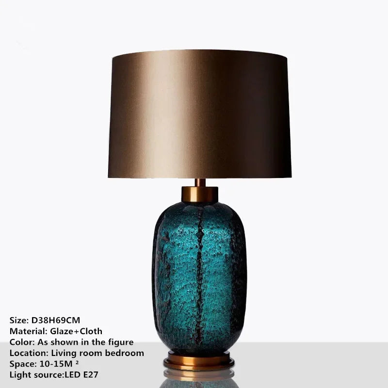 Nordic Glaze Table Lamp Modern Art Iiving Room Bedroom Study Hotel LED Personality Originality Desk Light