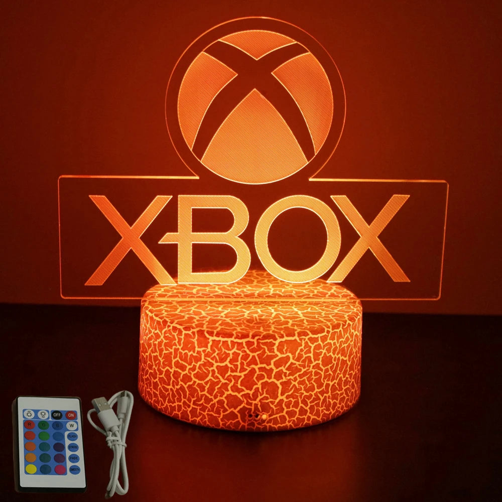 NEON GAMER 3D Lamp LED Night Light Gaming Setup RGB Children's Lamps Gamer Room Decoration Bedroom Table Lamp Personalized Gifts
