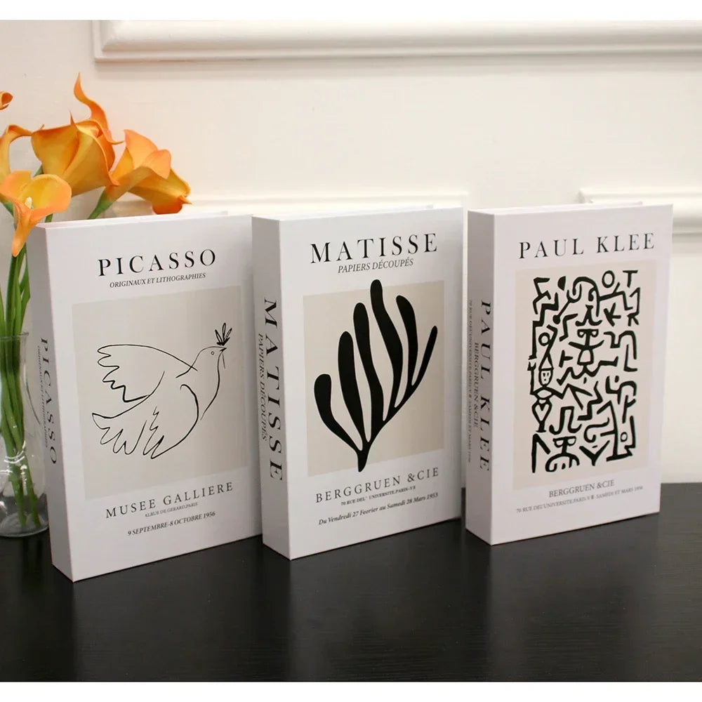 3Pcs Foldable Fashion Fake Books Living Room Decoration Designer Books Coffee Table Ornaments Club Hotel Room Villa Prop Books