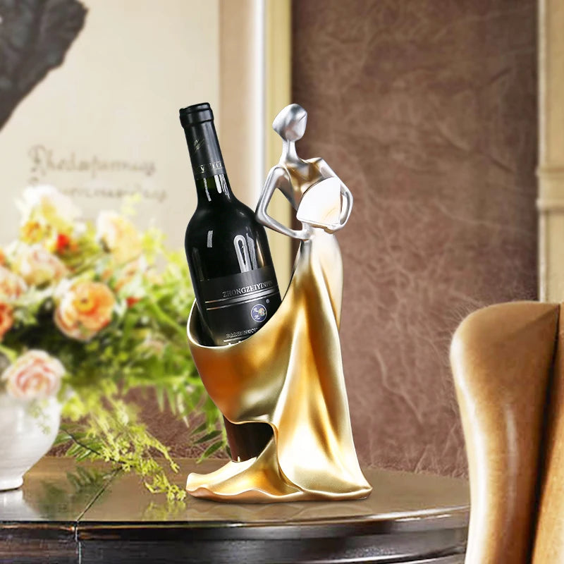 European Style Wine Rack, Girl Bottle Holder, Home Décor, Living Room Wine Cabinet, Decorative Pieces, Creative Ornament