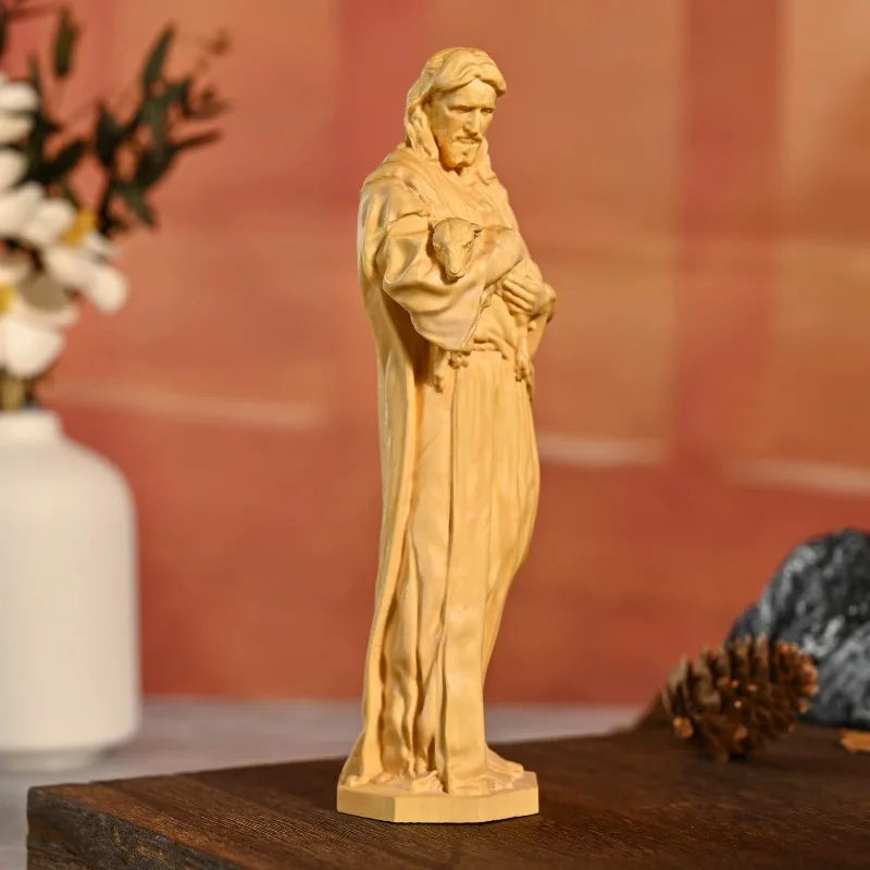 Creative Jesus Statue Wood Carving  Home Decoration Gift