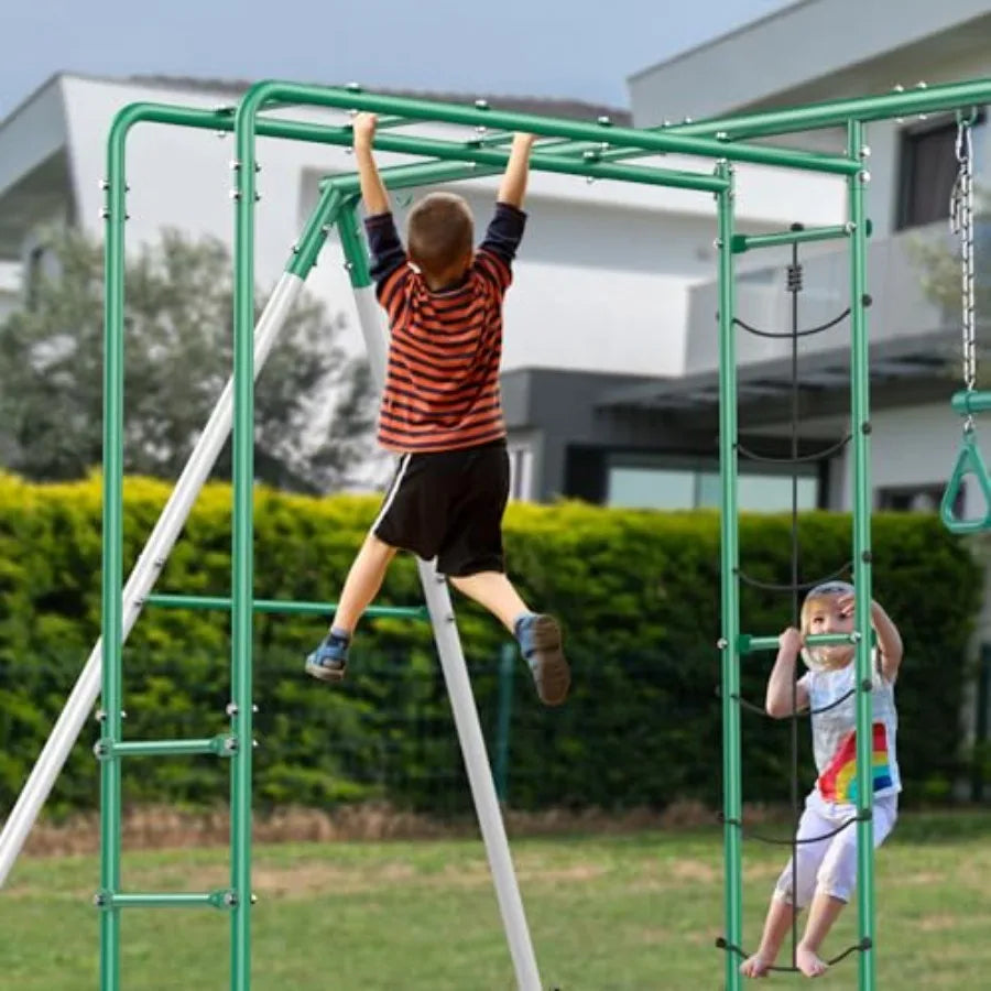 Outdoor Backyard Playset for Kids – Monkey Bars Swing & Climbing Set
