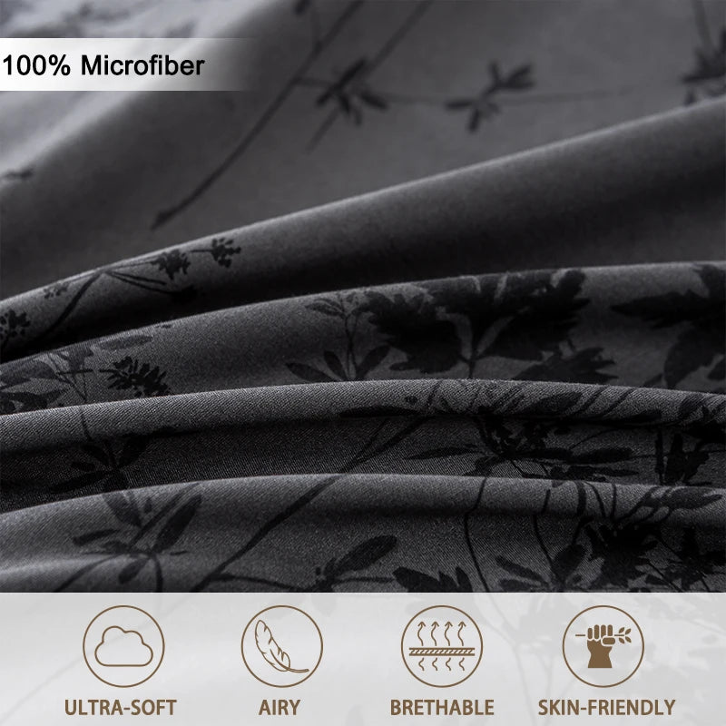 3pcs Zhusheng Kongye Pattern Print Duvet Cover Set, Soft Skin-Friendly Bedding Set Includes 1 Duvet Cover And 2 Pillowcases