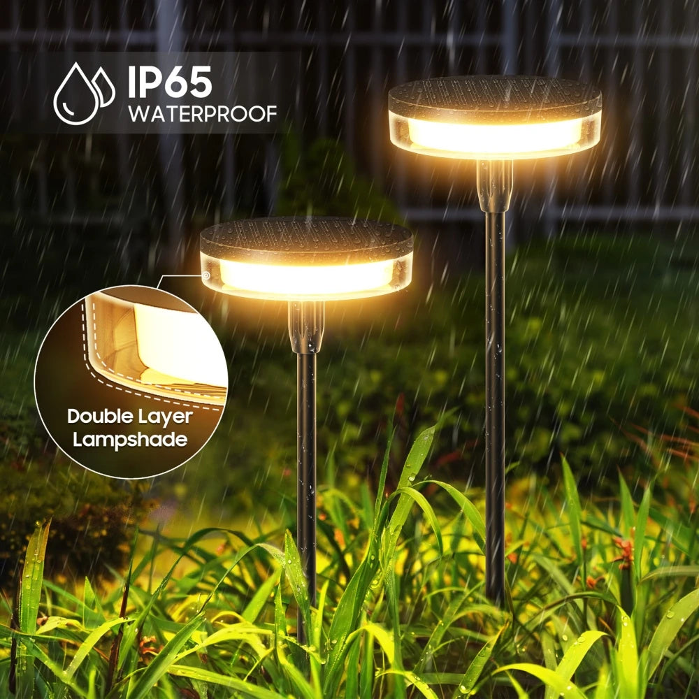 Outdoor Garden Solar Pathway Light Sway by Wind Solar Swaying Lights Bright IP65 Waterproof for Outside Yard Path Patio Lawn