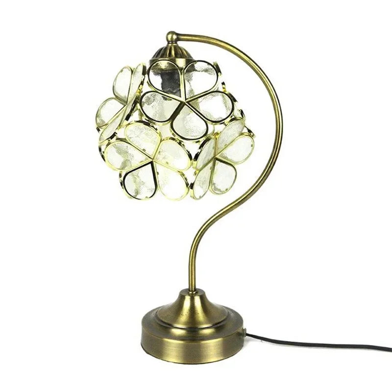 GISELLE Tiffany Table Lamp LED Modern Creative Pink Petal Desk Light For Home Living Room Bedroom Bedside Decor