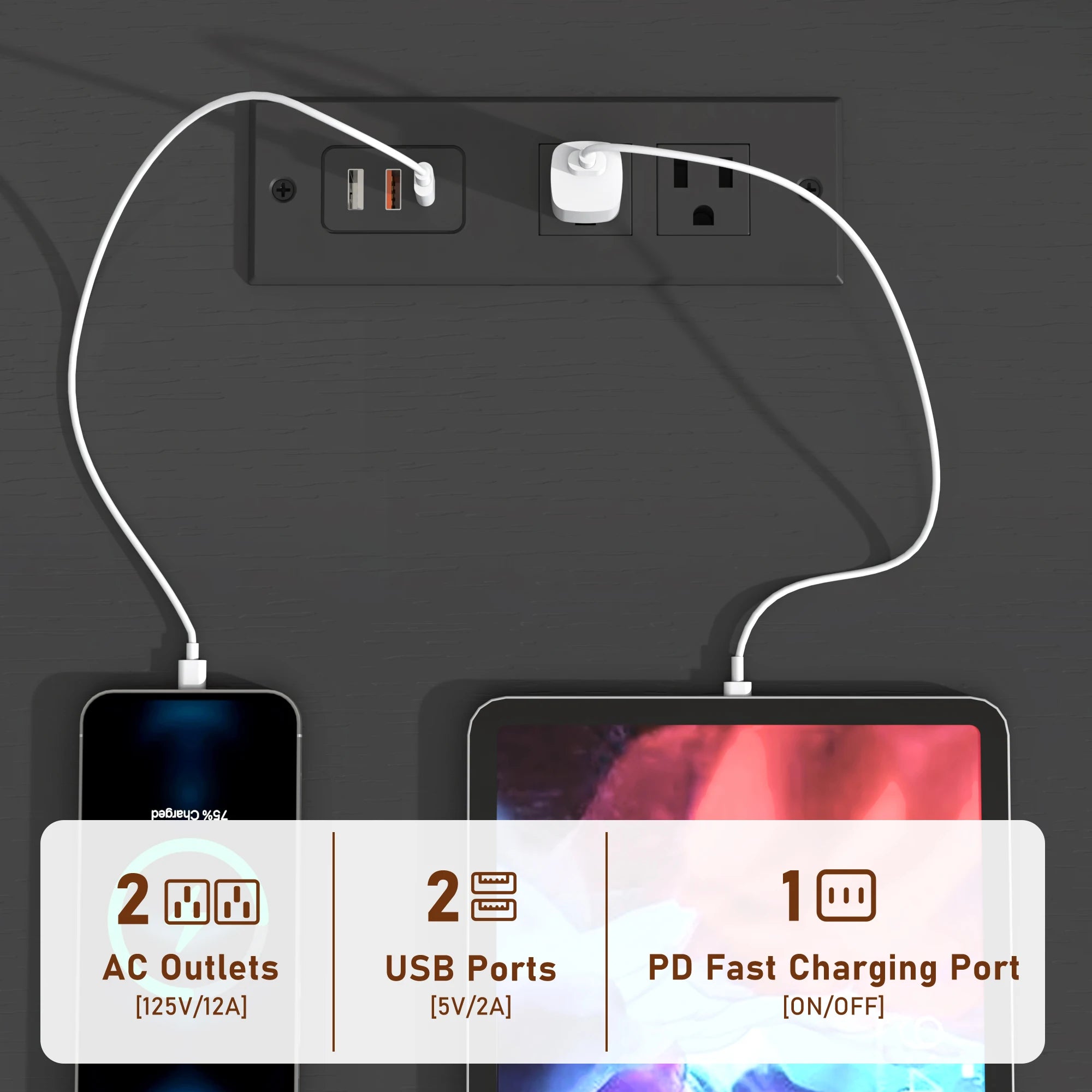 9 Drawer Dresser for Bedroom, 63" Modern Large Wood Chest of Drawers with Charging Station Handle Free, Storage Organizer Closet