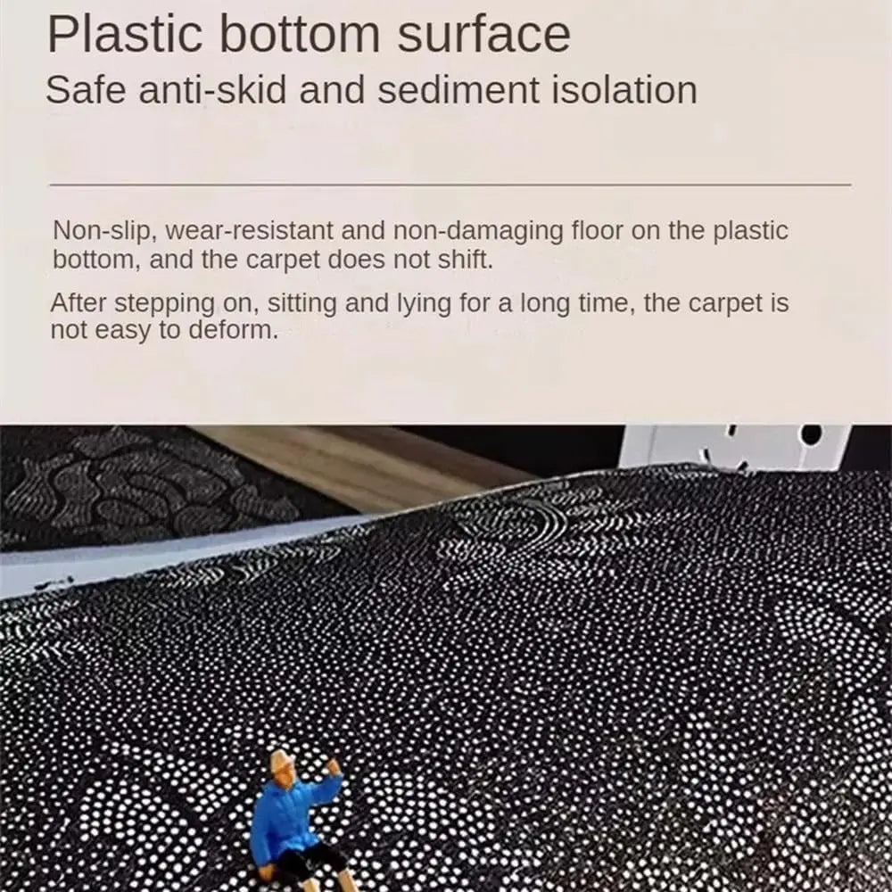 Loop Pile Striped Entry Door Rug – Machine-Washable Indoor & Outdoor Floor Mat