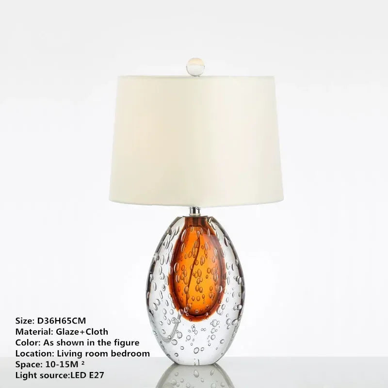 Nordic Modern Glaze Table Lamp Fashionable Art  Iiving Room Bedroom  Hotel LED Personality Originality Desk Light