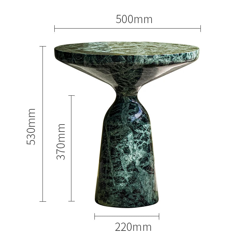 Luxury marble texture coffee tables fashionable green marble effect side table for living room modern
