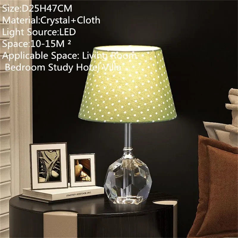 TEMAR Nordic Modern Crystal Table Lamp LED Luxury Living Room Bedroom Study Villa Hotel Home Decoration Light