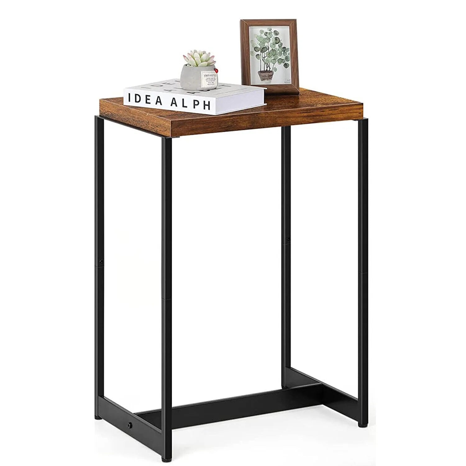 Nightstands Set of 2,2 Tier Narrow End Side Tables Bedroom with Storage Shelf,Bedside Tables for Bedroom,Living Room, Sofa Couch