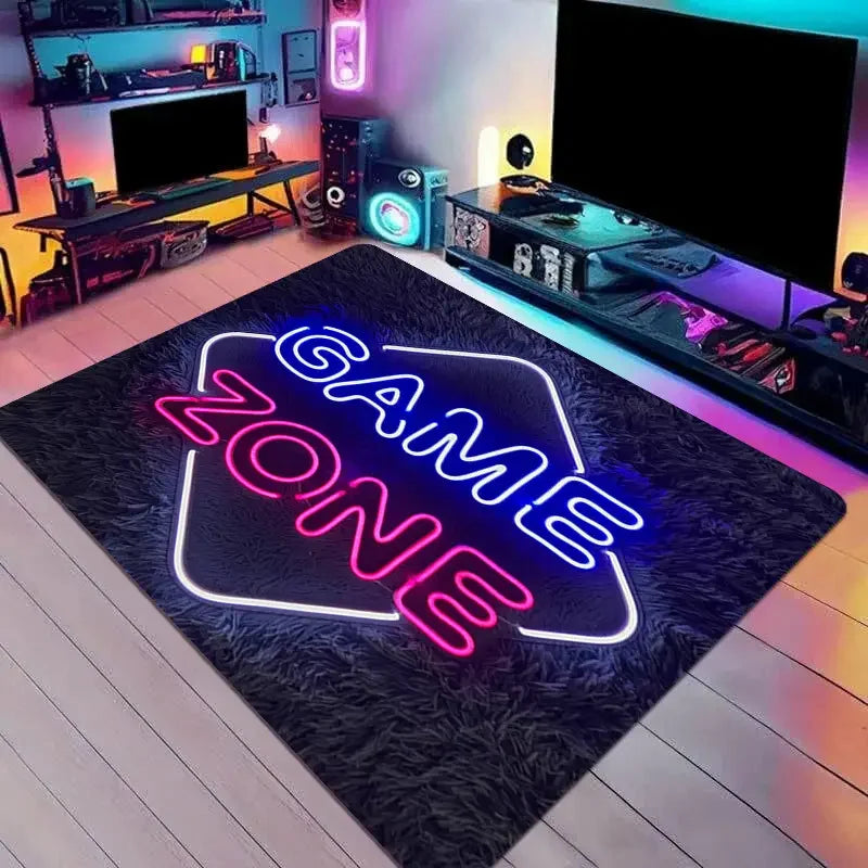 1pcs 3D Geometric Carpet Game Room Colorful Gamepad Carpets Home Play Gaming Room Decor Livingroom Bedroom Teens E-Sport Rug