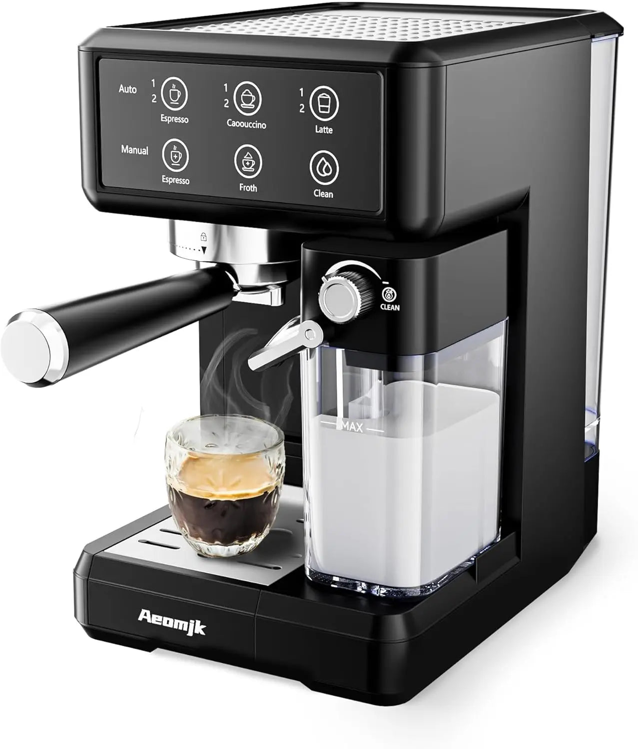 Espresso & Cappuccino Coffee Machine – One-Touch Operation with Automatic Milk Frother