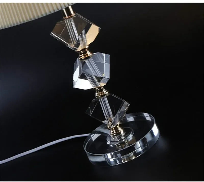 TEMAR Nordic Modern Crystal Table Lamp LED Luxury Living Room Bedroom Study Villa Hotel Home Decoration Light