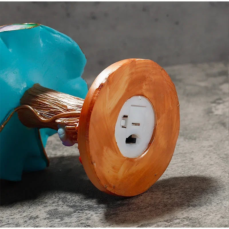 Creative Stained Plant Series Table Lamps Resin Colorful Bedroom Bedside Flower Mushroom Retro Table Night Lamp Atmosphere Light