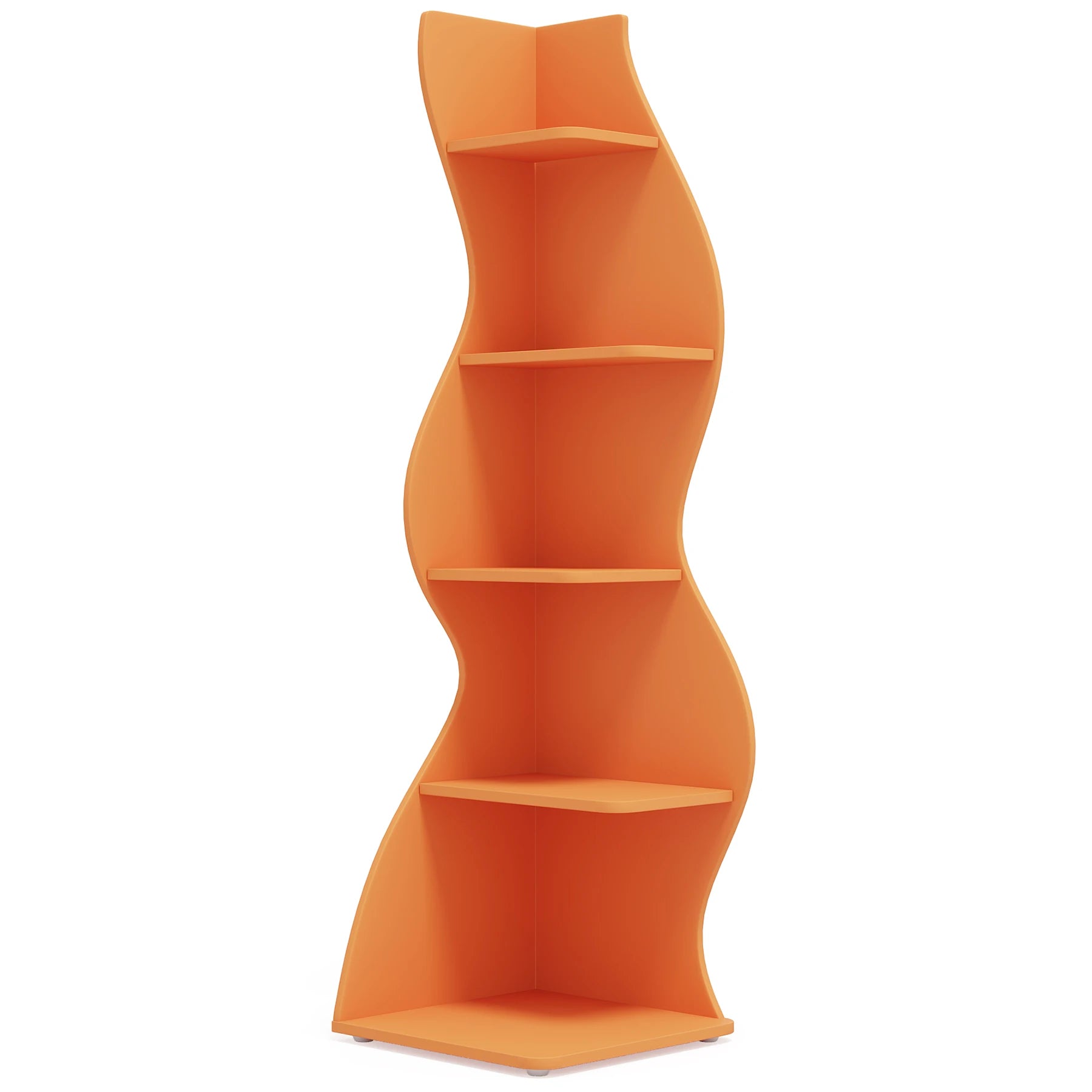 Tribesigns Modern 5-Tier Corner Bookshelf – Wall Corner Storage Rack & Plant Stand