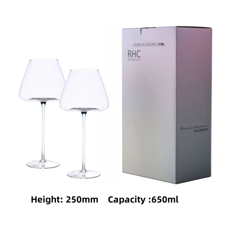 Upscale Banquet Party Wine Glass Burgundy Bordeaux Style Extremely Thin Masterly Craft Perfect Flawless Classics Goble