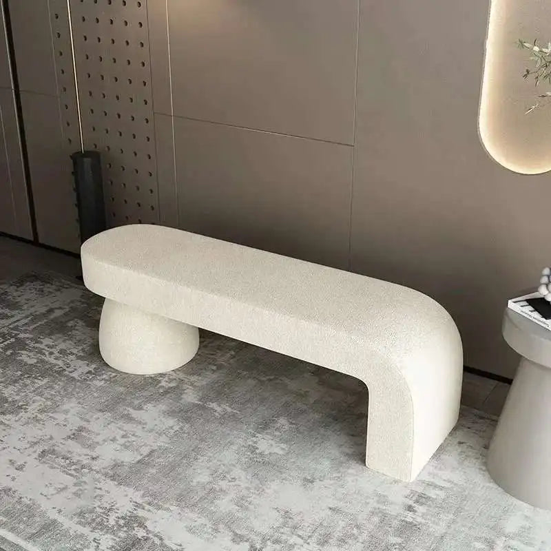 Nordic Shoe Changing Stool – Bedroom End-of-Bed Ottoman Bench