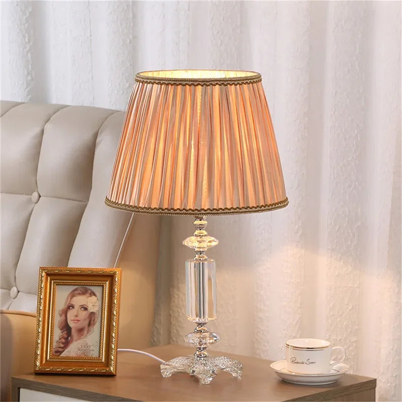 Luxury Crystal Table Lamp  Fashion Modern Living Room Bedroom Study Villa Hotel Home Decoration Lightled lamp led lamp