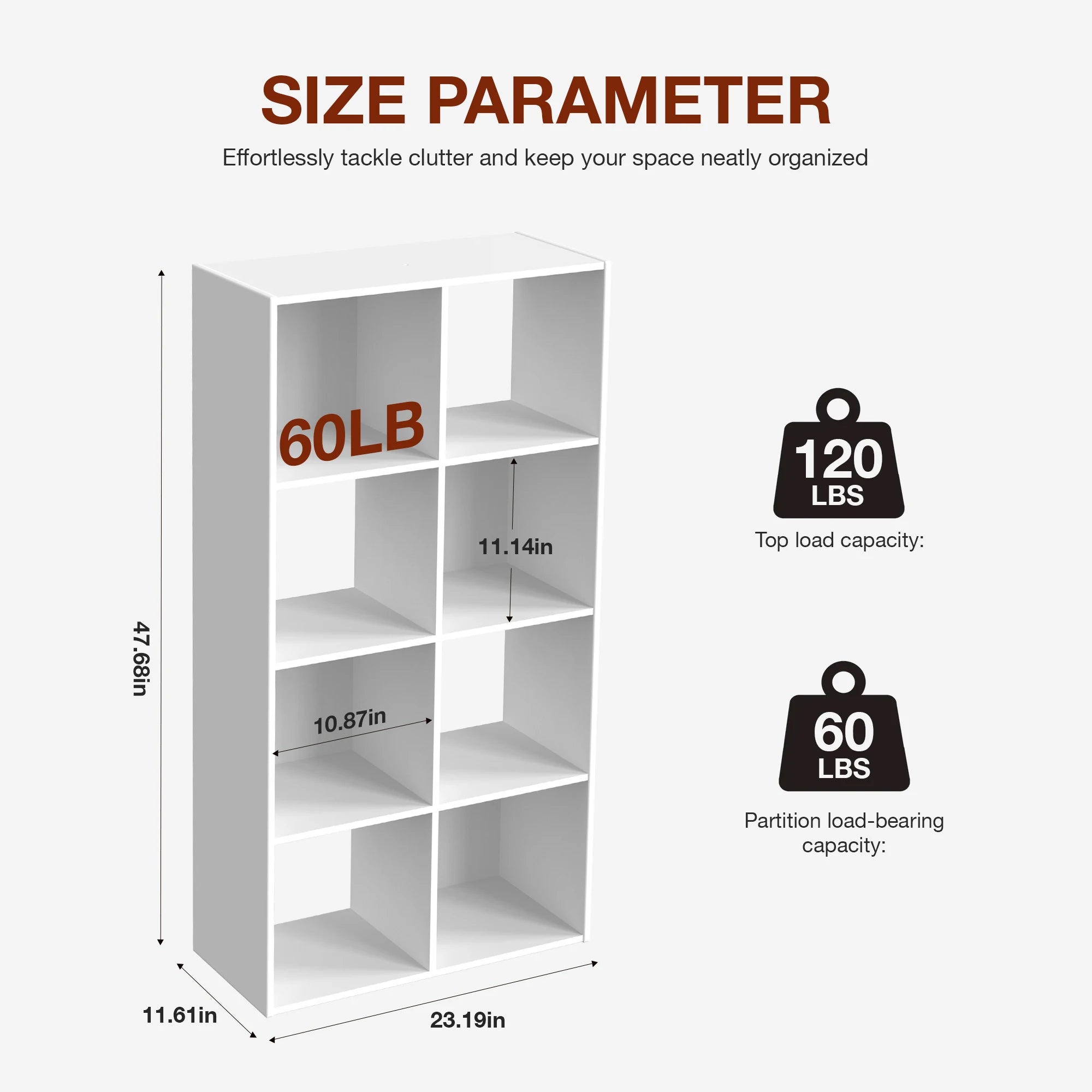 9 Cube Wooden Storage Organizer Shelf – Open Bookcase for Living Room & Home Office